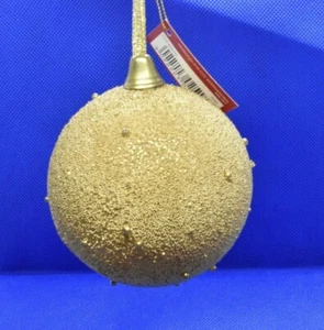 NEW Gold Studded Christmas Tree Bauble (8cm) - Picture 1 of 1