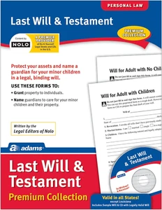 Last Will and Testament, Forms and Instructions, Downloadable Product Details on - Picture 1 of 12