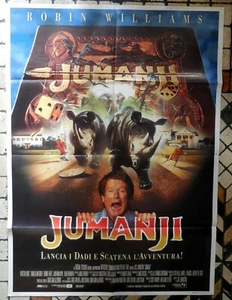 VINTAGE ORIGINAL ITALIAN MOVIE POSTER JUMANJI ROBIN WILLIAMS - Picture 1 of 5