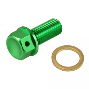 Aluminum Magnetic Oil Drain Plug Bolt fits KAWASAKI KX450F 06-15 KLX450R 08-09 - Foto 1 di 4