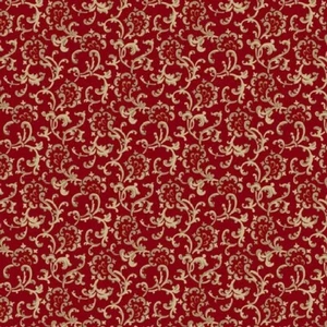 1800's Reproduction Elegant Estate Judie Rothermel Marcus Fabrics Red 1189 - Picture 1 of 1