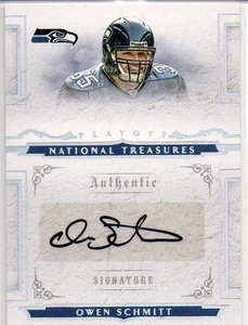 National Treasures #185 2008, coche de radiocontrol Owen Schmitt/99, Seattle Seahawks - Imagen 1 de 2