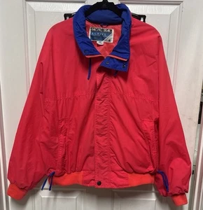 Pacific Trail Jacket Windbreaker Hot Pink Vintage 90s Men's Neon SZ M Retro - Picture 1 of 8