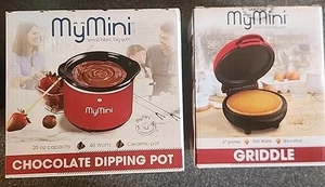 Neu versiegelte Schachteln Nostalgie rot My Mini Grillplatte + Schokoladenfondue Dipptopf - Bild 1 von 9