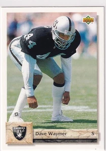 1992 UPPER DECK FOOTBALL SERIES 2 DAVE WAYMER LOS ANGELES RAIDERS #3829 - Picture 1 of 1