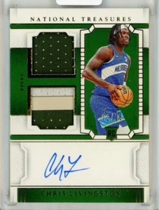 Chris Livingston 2023-24 Panini National Treasures Dual Patch Jersey Auto 01/25 - Picture 1 of 2