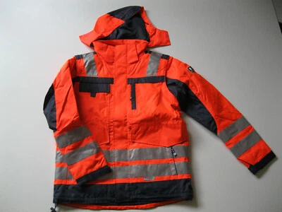 Krapp 3M Scotchlite Reflective Warnschutz Signaljacke Regenschutz Arbeits-Parka