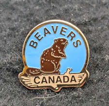 Vintage Beavers Canada Lapel Pin Boy Scouts Souvenir BSA