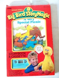 Vintage Big Bird StoryMagic Sesame Street Tape & book A Very Special Picnic - Picture 1 of 9