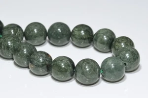 9MM Genuine Natural Green Chrysoberyl Cat Eye Grade A Round Loose Beads 7.5" - Picture 1 of 3