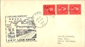 All American First Flight Lock Haven Pennsylvania - Newark New Jersey - 1949 - Picture 1 of 2