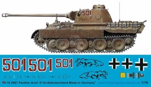 Peddinghaus 1/16 Panther Ausf.D Markings Pz.Abt.52 Gran Alemania 1943 2087 - Imagen 1 de 1