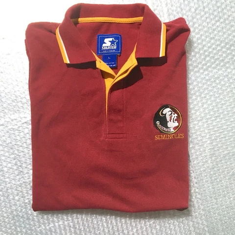Vintage Starter FSU Florida State University Seminoles Embroidered Polo | Size L Cover