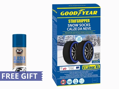 CALZE DA NEVE PER AUTO GOODYEAR OMOLOGATE MISURA XL 245/45R19 + OMAGGIO  - Immagine 1 di 4