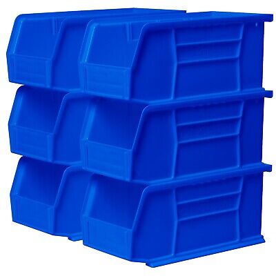 Akro-Mils 30230 AkroBins Plastic Storage Bin Hanging Stacking Containers 6Pk Blu • 36.90$