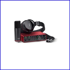 Studio-Quality 2i2 Audio Interface with Condenser Mic & Studio Headphones Bundle - Picture 1 of 8