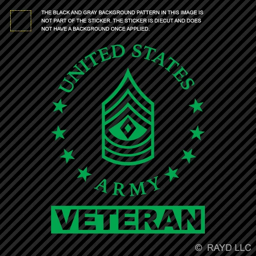 Calcomanía troquelada E-8 Primer Sargento Veterano Ejército de Estados Unidos Rango 1SG OR-8 E8 Foto 1 de 1