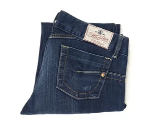Blaustoff Herrlicher German Denim Jeans Low Rise Double Button Up Closure W34 - Picture 1 of 8