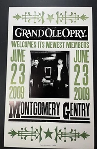 2010 Hatch Show Print Montgomery Gentry Grand Ole Opry It's Newest Members 2009 - Imagen 1 de 1