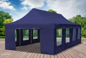 Faltpavillon Faltzelt Pavillon 4x8m Blau Gartenzelt Klappzelt Wasserdicht - Bild 1 von 11