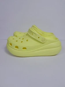 Crocs Classic Crush gelbe flache Plateau-Sandalen Clogs Damengröße 8 - Bild 1 von 10