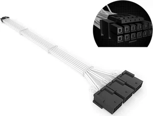 Câble SAMA PCI-E 5.0 GPU PSU ARGB 12+4 broches vers 3*8 broches 12VHPWR - Photo 1/7