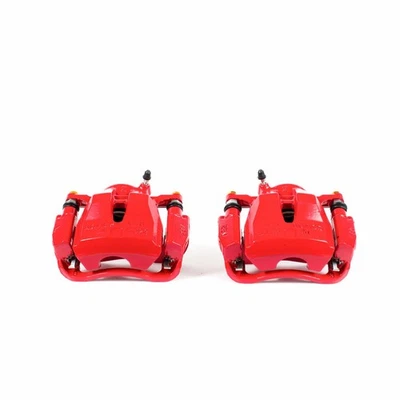Pinzas de freno Power Stop para Pontiac Vibe 2009 2010 delanteras rojas con soportes - par Foto 1 de 4