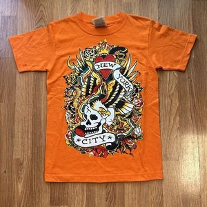 Vintage 90s Streetwear Y2K Jnco Ed Hardy Shirt size small - Bild 1 von 6