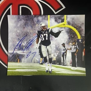 Rob Gronkowski Autographed New England Patriots Signed 11x14 Photo COA - Picture 1 of 3