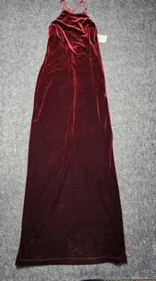 Vestido De Colección Rampage Terciopelo Terciopelo Granate Largo Y2k Fiesta de Navidad Pequeño NUEVO Foto 1 de 4