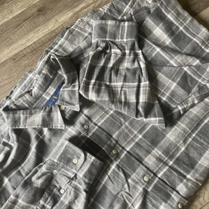 Polo Ralph Lauren Shirt Men 4xl Grey Geay White Flannel Checkered Button Up Mint - Picture 1 of 8