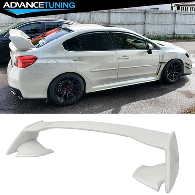 Fits 12-16 Impreza & 15-21 WRX STI Style Trunk Spoiler Painted #37J Satin White Foto 1 de 4