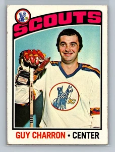 1976-77 Topps #186 Guy Charron Kansas City Scouts - Picture 1 of 2
