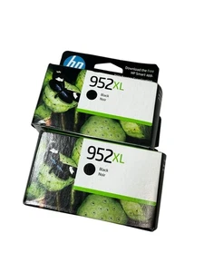 Two HP 952XL Black Ink Cartridges May 2024 - Picture 1 of 2