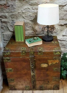 Unique Antique Seafarer's Chest - Picture 1 of 19