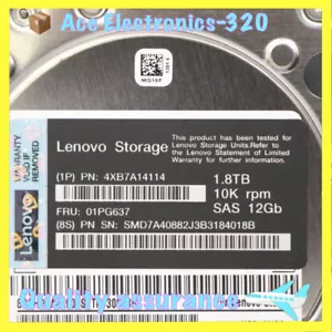 4XB7A14114 Lenovo Storage 01PG6371.8TB SAS 10K 12Gb/s SAS 2.5" Hard Drive HDD - Picture 1 of 7