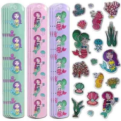 Schnapparmband Meerjungfrau Aufkleber Sticker Set Klatscharmband Mitgebsel - Bild 1 von 4