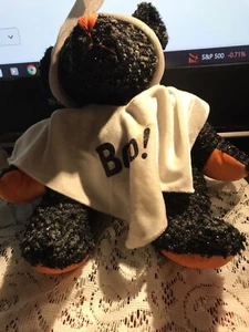 Halloween BOO Geist Kostüm Bär funkelnd schwarz Plüsch 14 Zoll T - Bild 1 von 10