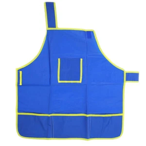 Waterproof Art Craft Apron Blue Smock Apron for DIY Painting Drawing Childre - Picture 1 of 11