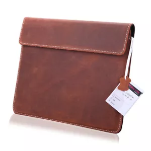 Vera Pelle Custodia Tablet per Microsoft Surface Pro 9 Protezione XXL Braun - Foto 1 di 4