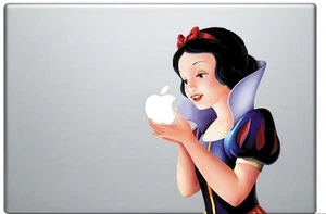 Snow White Eating Apple Macbook Decal fits 11 inch - Picture 1 of 2