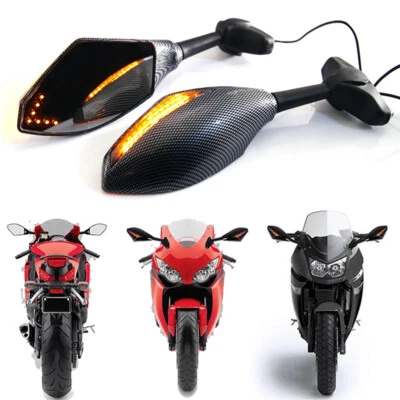 ESPEJOS RETROVISORES LED EE. UU. Para 2001 2002 2003 2004 2005 2006 Yamaha YZF R6 FZ6R Foto 1 de 4