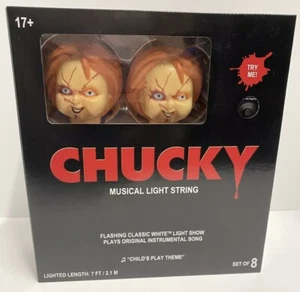 Cuerda de luces musical de terror Chucky "tema de juego infantil" envío prioritario gratuito - Imagen 1 de 3