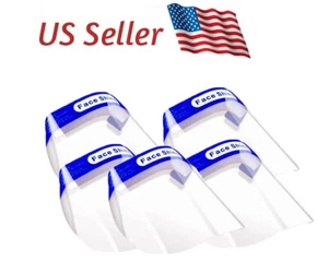 8 PCS Full Face Mask Cover Protect Eyes Face Shield Transparent Mask Plastic - Picture 1 of 3