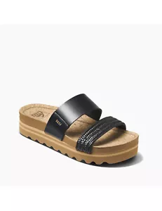 Sandalias Reef Cushion Vista Hi trenza negra para mujer - Imagen 1 de 6