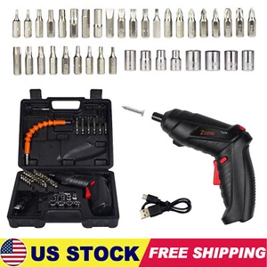 48IN1 Rechargeable Cordless Electric Screwdriver Drill Driver Bit Set Power Tool - Picture 1 of 12