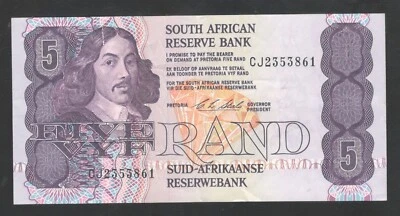 1990 South Africa 5 Rand Note. - Image 1 of 2