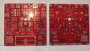 Custom BA3 Cascode Gain Board/PreAmp Zero Negative Feedback 2 blank PCBs RED - Bild 1 von 1