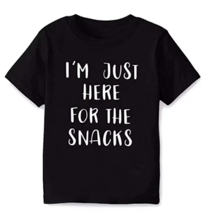 EGELEXY I'm Just Here for The Snacks Toddler Short Sleeve T-Shirt 12-18 Months - Picture 1 of 1