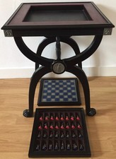 RARE TABLE DE JEU D'ECHEC médaillé FRANKLIN Bataille de Waterloo NAPOLEON